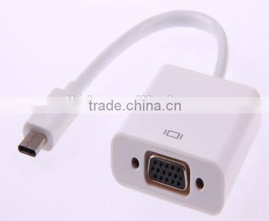 Top seller 1080p TYPE C mini USB3.0 to VGA Cable adapter for computer/smart phone