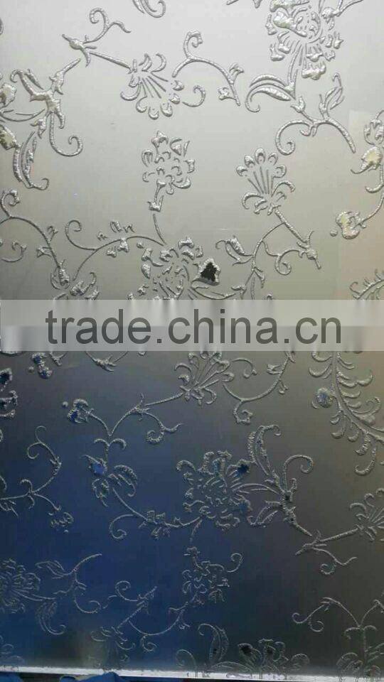 4mm ice titanium glass / acid etched glass/ frosted glass