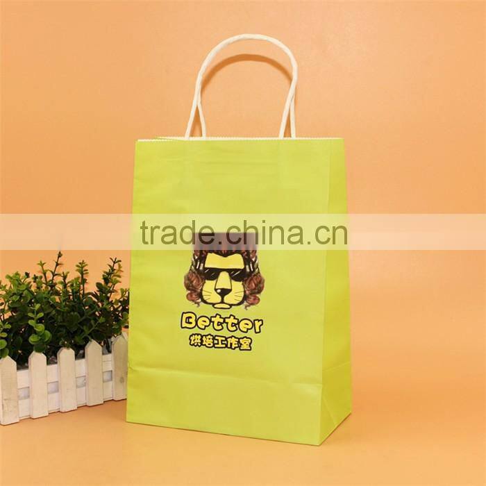 Printed Luxury Promotional Custom Kraft Brown Shopping Paper Bag