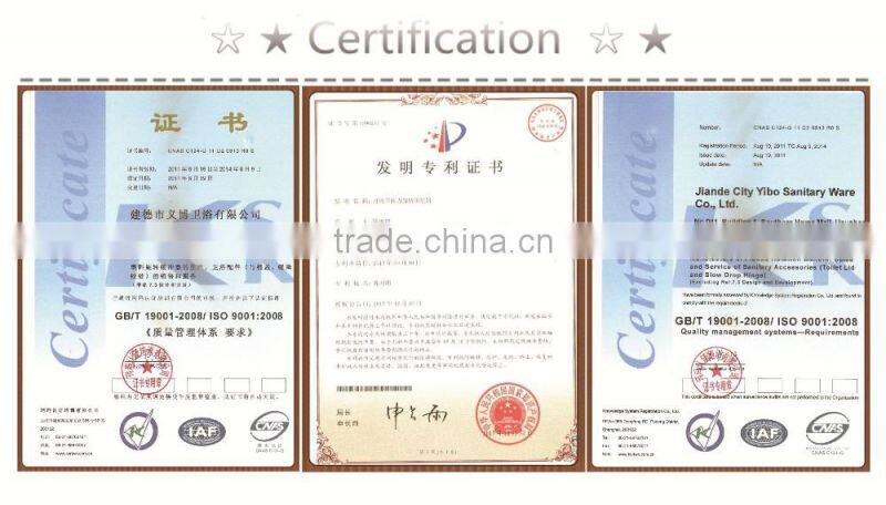 Soft close toilet seat damper and zinc alloy hinges