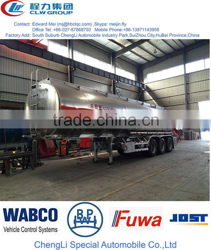 aluminum fuel tank trailer 4 cbm, stainless steel storage cart