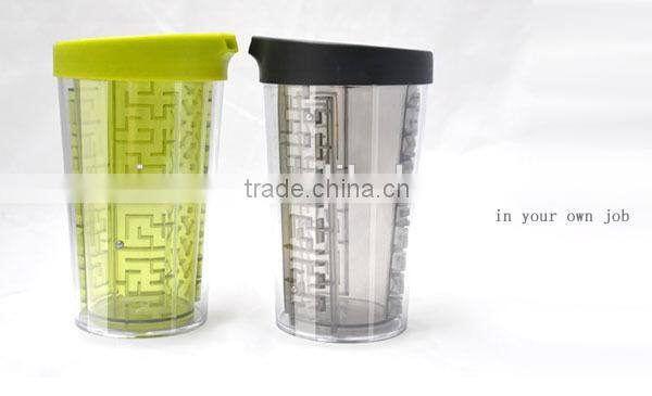 Special Style Double side Water Bottle with Mazz Game