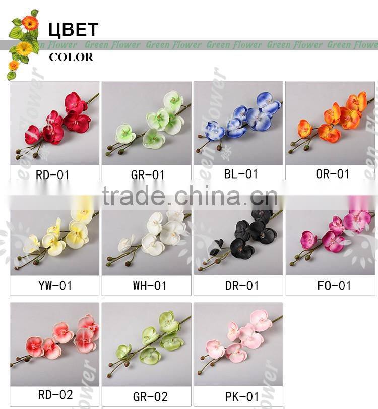 greenflower 2016 Real Touch PU Latex moth orchid artificial flowers for Wedding decrations flowers