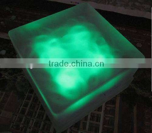 Glass Solar Brick Light with white color, solar garden light