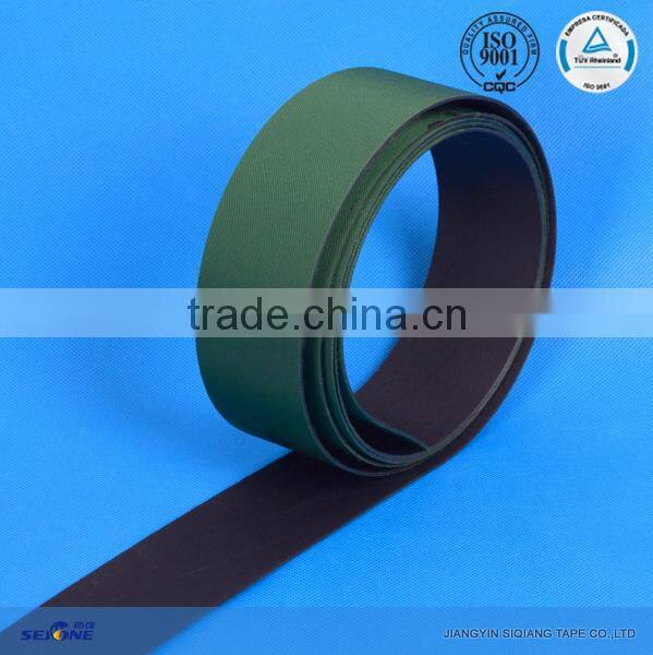 1.0mm light green and black flat fabric belt for electronic production line
