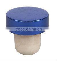 2013 Latest design gold Aluminium top Synthetic cork stopper for wine bottles decoration