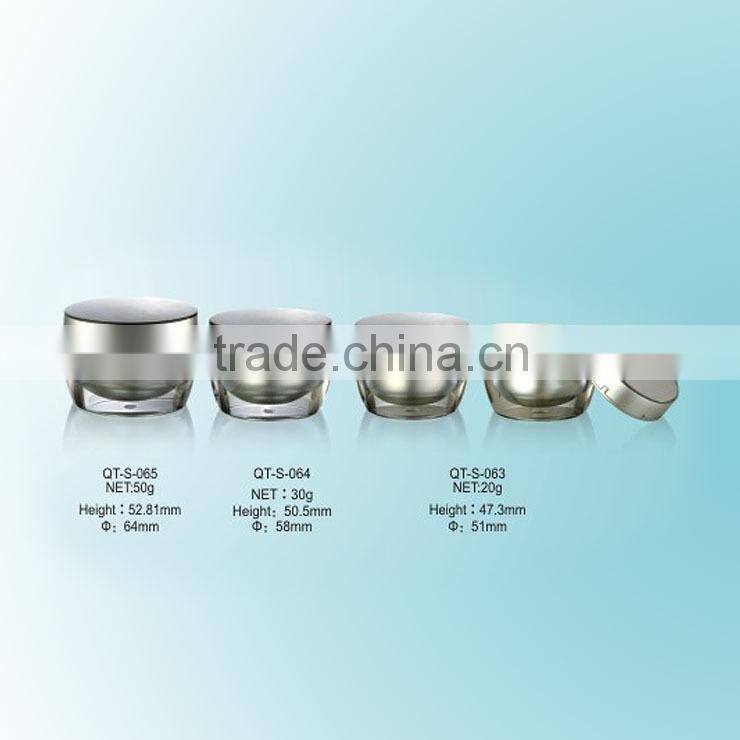 Exquisite Acryl Cosmetic Packaging Design PMMA Oval Series Cosmetic Jar 20g 30g 50g