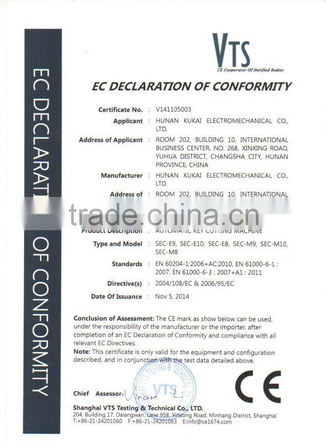 Best quality automatic key cutting machine sec-e9 price better than IKEYCUTTER CONDOR XC-007 xc-mini key cutting machine