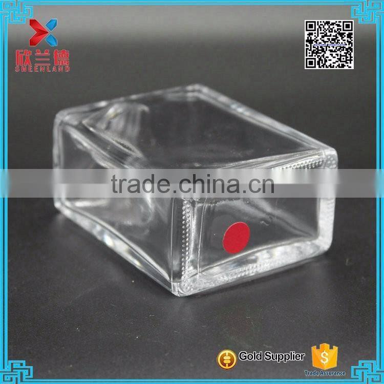 100ML wholesale customized classic square empty clear glass perfume bottle