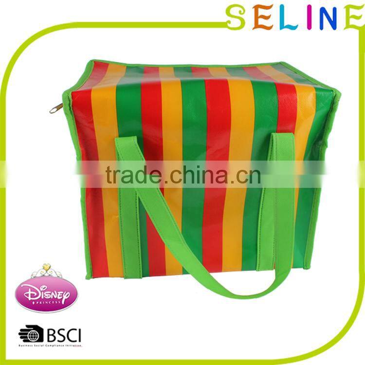 non woven+PEP,Non-woven Material and Food Use insulated cooler bag with zipper