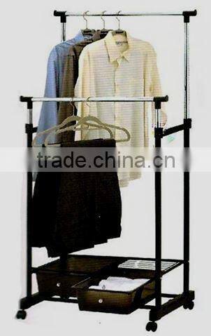 2014 new adjustable garment rack double hanger