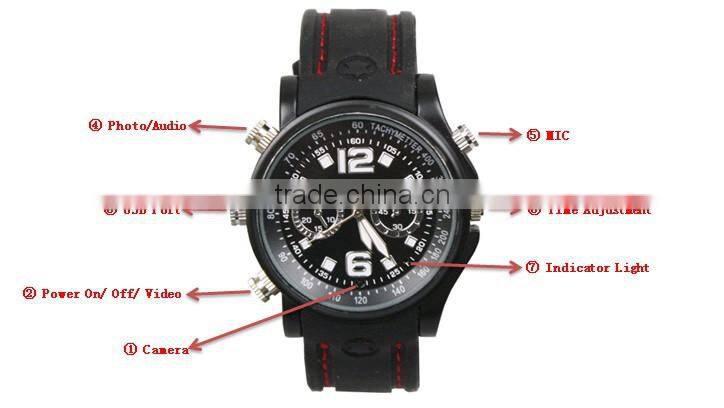 Waterproof watch camera JVE-3105C hot watch drive video camera camera recorder