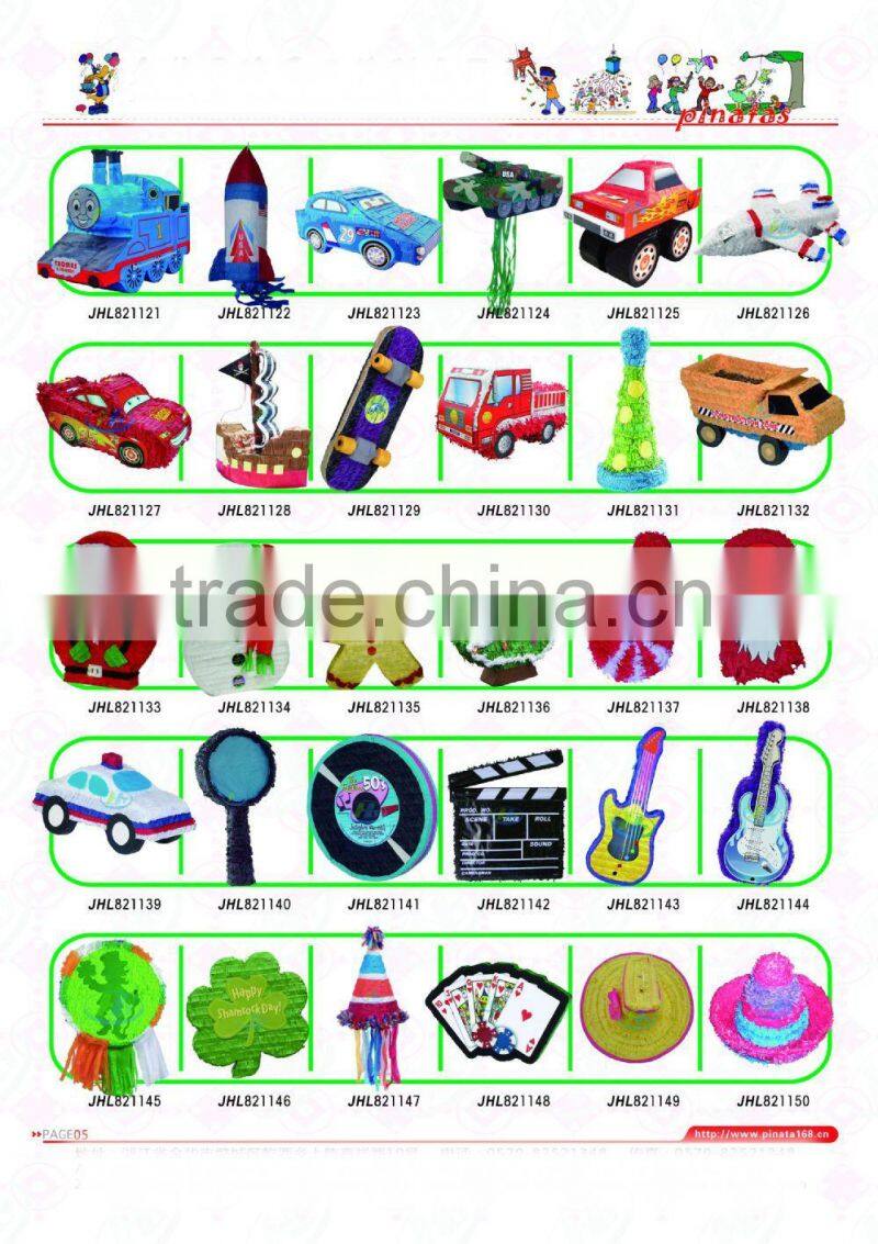 custom shape color paper party pinata