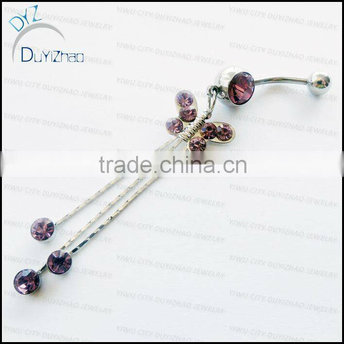 wholesale butterfly piercing nickel free belly button rings