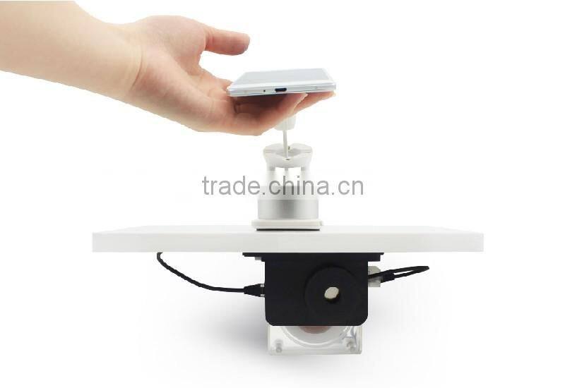 Showhi phone display product security stand for exhibitions with internal cable HSE7300