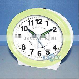 plastic oval shape table alarm clock bedside clock, candy color clock
