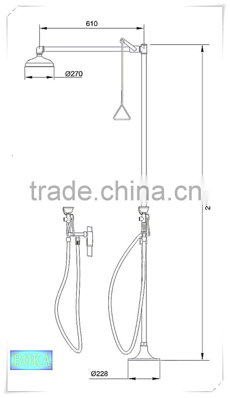 BOS01 laboratory emergency shower