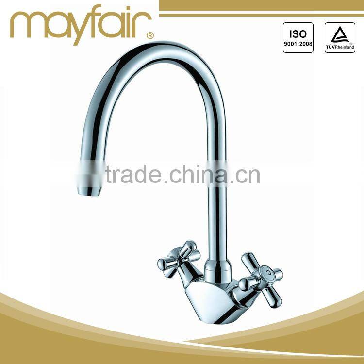 Contemporary chrome finish kitchen sink mixer