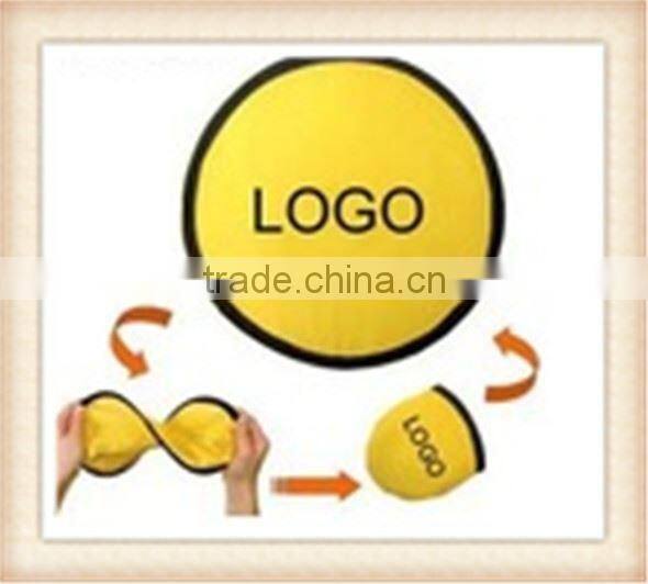 Promotional foldup plastic frisbee