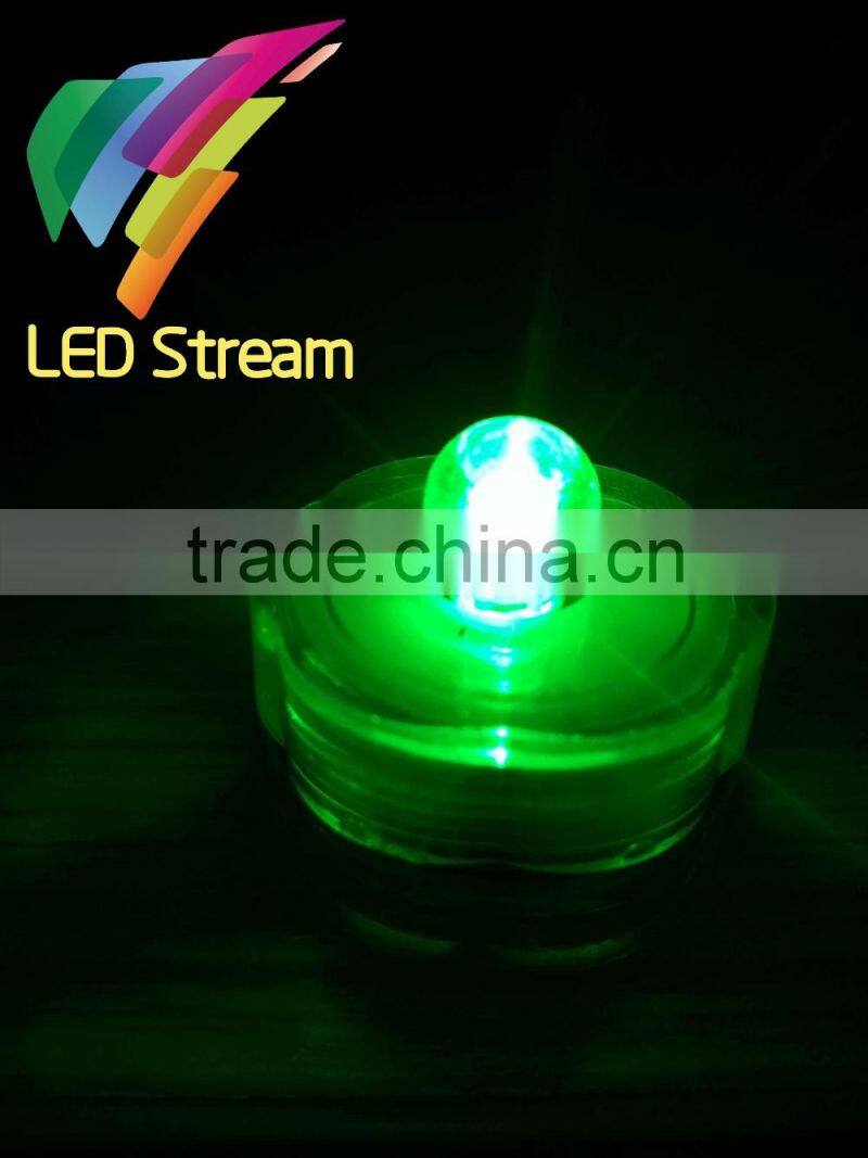 Mini Waterproof Flower Tea Light Submersible Lamp For Christmas Holiday Wedding Party Swimming Pool Cell Battery