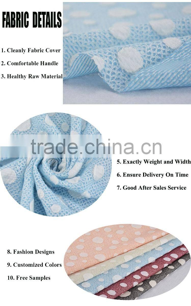 dress fashion by wholesale minky dot fabric and fancy jacquard fabric