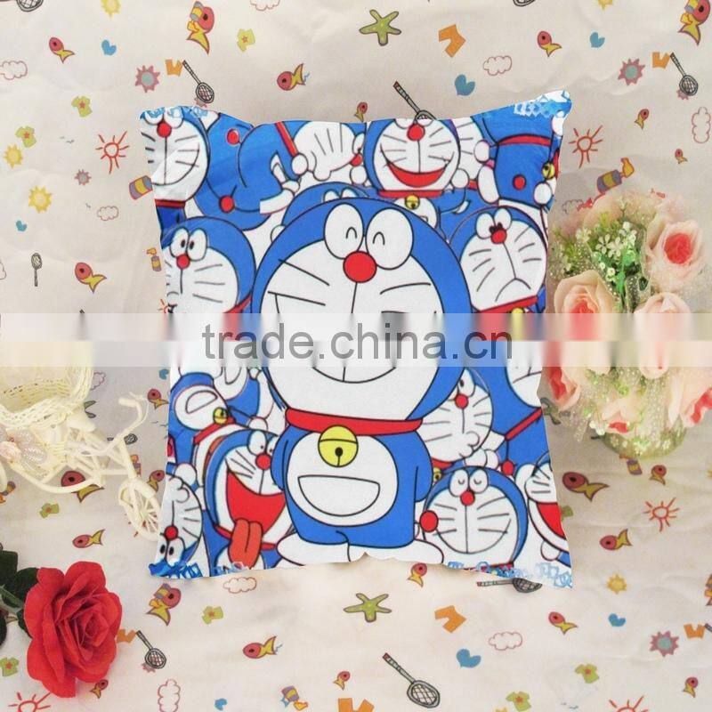 Custom Doraemon throw pillow printing , customize printed Doraemon throw pillow