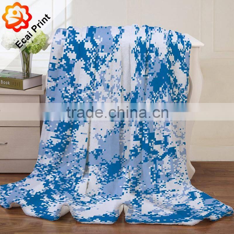 wholesale personalized comfortable heat transfer sublimated polar fleece blanket