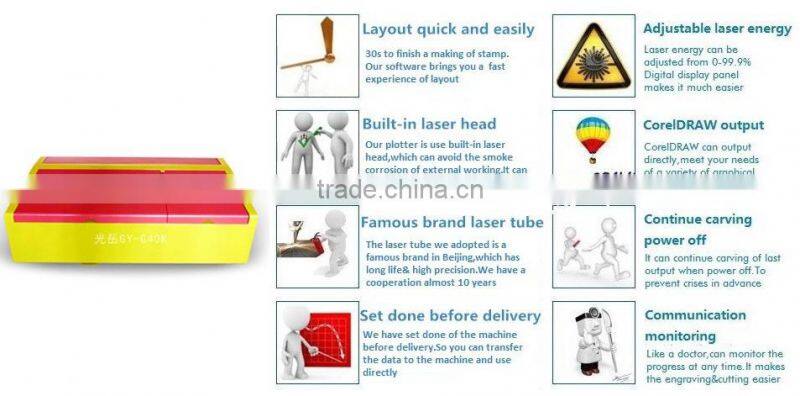 LAS,DWG,BMP,DXF,DXP,AI,PLT,DST Graphic Format Supported GY-320 Laser engraving Machine