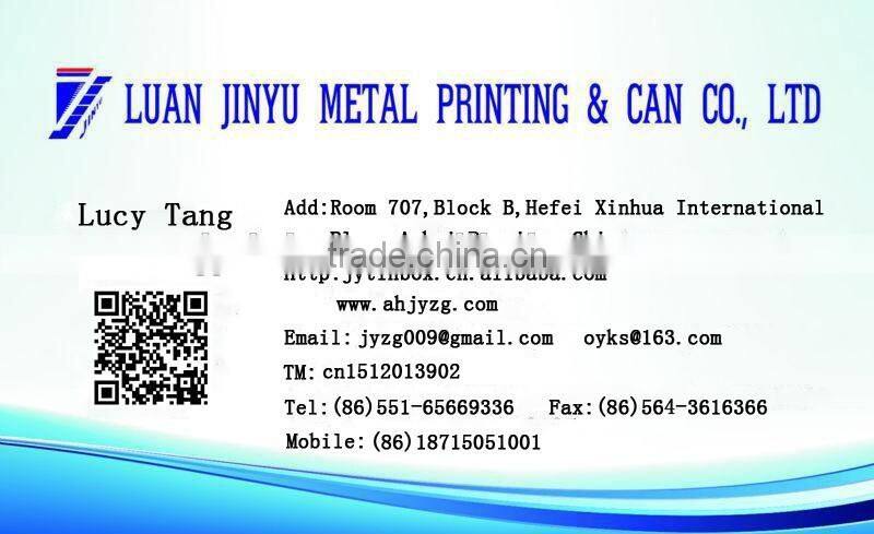 metal storage tin can with thickness 0.23mm tin