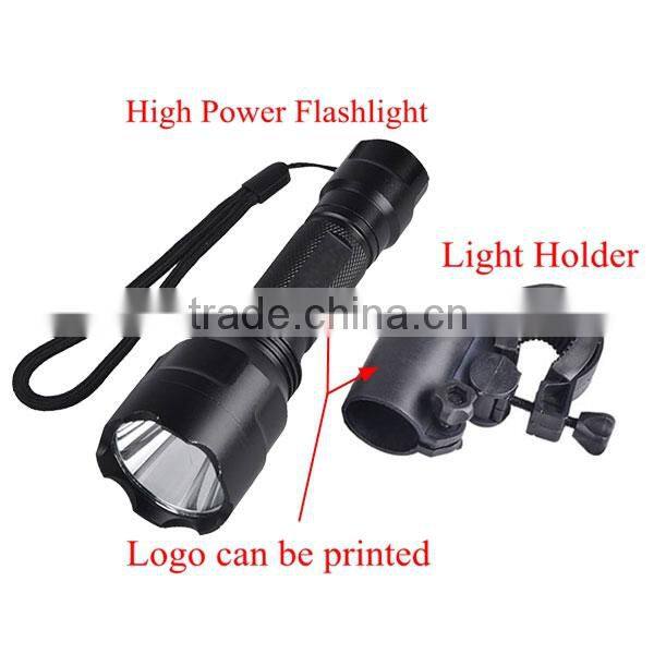 C8 1200LM Mountain Bicycle Flashlight XM-L T6 Bicycle LED Light with Rear Light Set