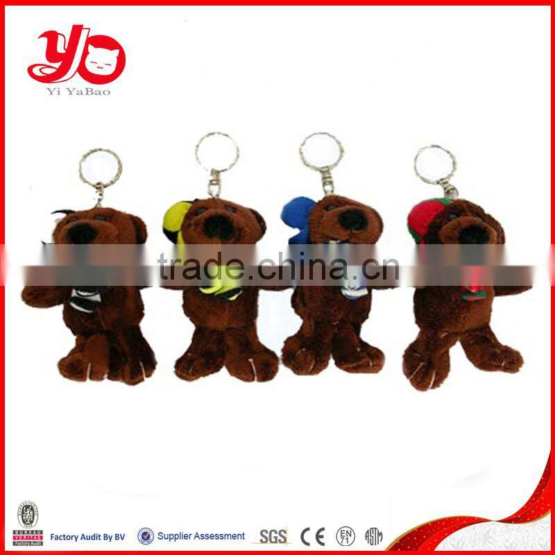 Custom cute soft toy mini bear keychain wholesale stuffed plush bear keychain