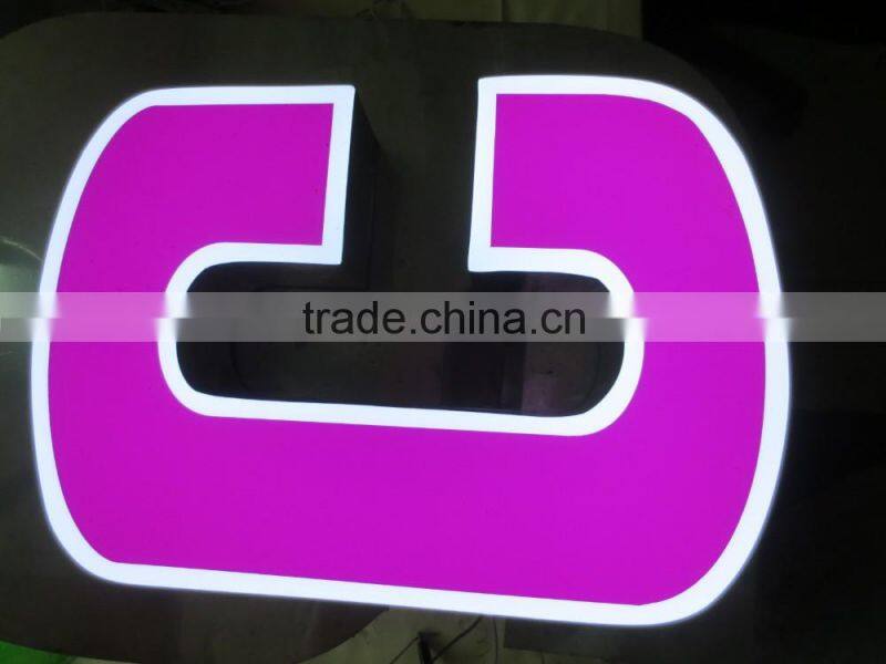 Front lit epoxy resin face channel letter retail shop sign