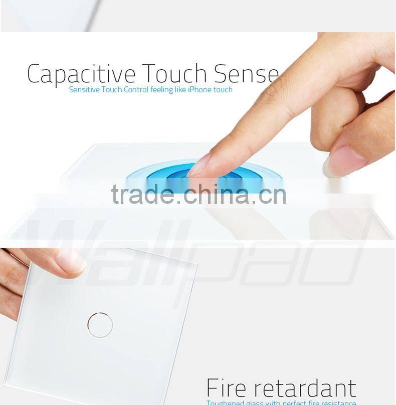 Hot Sales Wallpad Luxury White LED Indicator Waterproof Crystal Glass 110~250V German EU Standard Wall Socket Switch