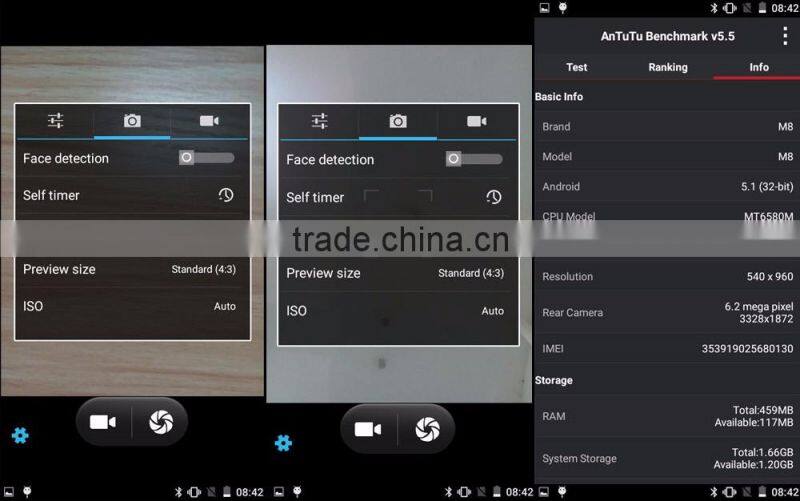 6.0'' Smartphone Android 5.1 MTK6580 Quad Core RAM 512MB ROM 4GB Unlocked 3G WCDMA GPS JKA8 Phone