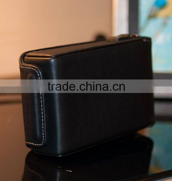 Factory price korean mini black PU leather Camera Bag in Dongguan