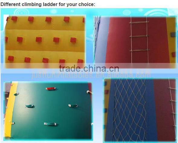QH-CW-6-family indoor inflatable rock climbing wall for children inflatable rock climbing wall sale