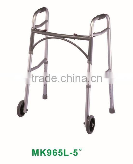MEDCO Aluminum walker with two 5 inch wheels