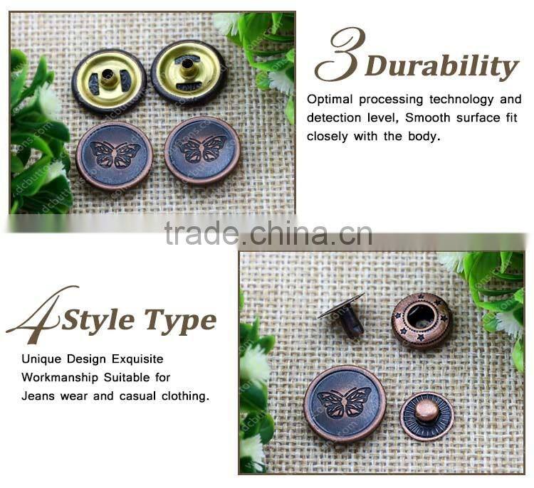 Wholesale Button with Coat Fastener Fabric Covered Snap Button for Clothing