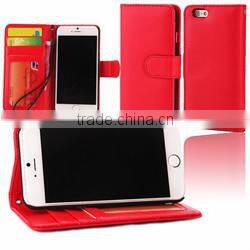 2 in 1 detachable design stand leather flip cover for samsung s6
