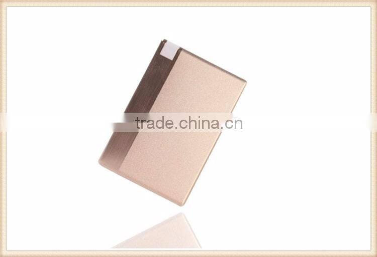 2016 Wholesale Super Slim Ultra-thin Credit Card Size Portable Battery Power Bank Charger For Samsung Micro