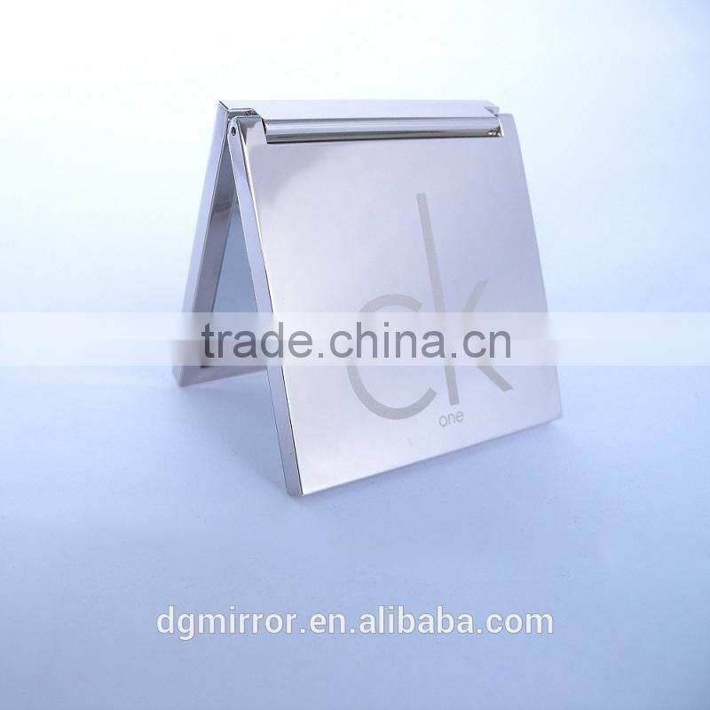 Party pocket compact mirror, beidesmaid gift, fold double sided make up mirror, lady square metal pocket mirror