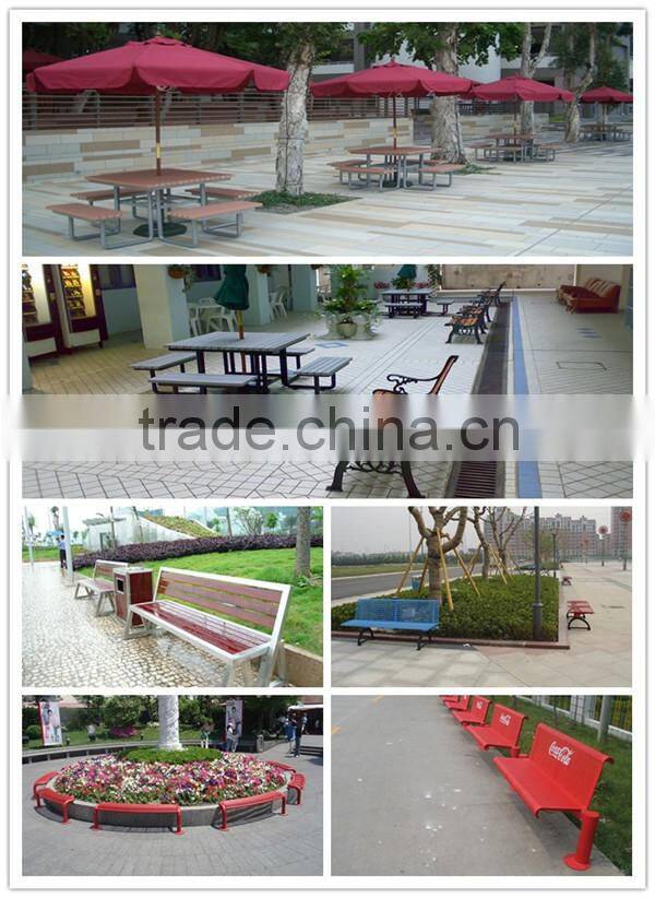 Powder coating steel and wood outdoor garden dustbin wooden waste bin