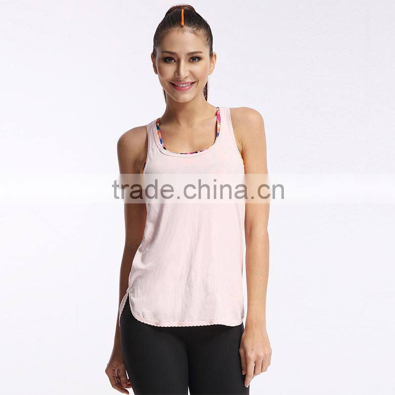 new design wholesalecustom gym stringer vest, fashion sexy gym vest for ladies
