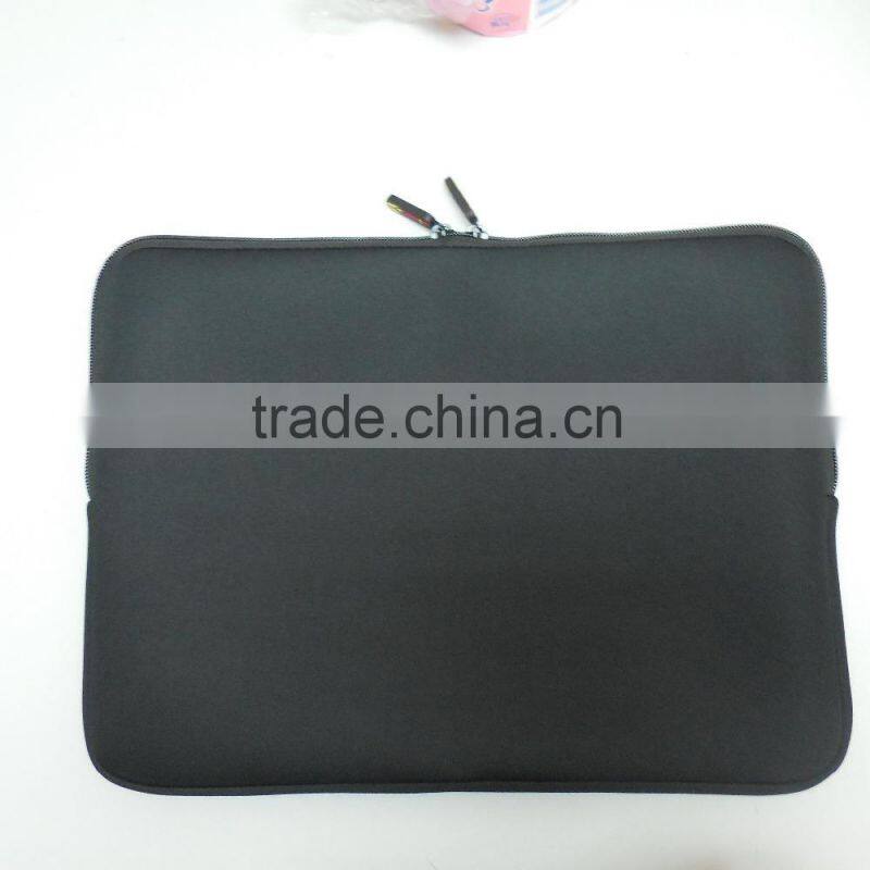 hot-saled high quality neoprene waterproofed black color business laptop bag/ laptop sleeve/pouch without handle