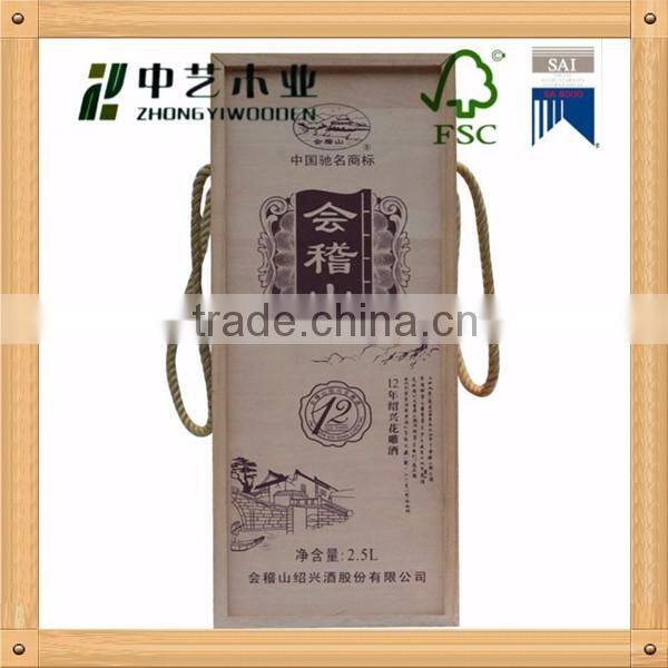 Trade assurance wholesale Custom Made Wooden Wine Boxes for wine bottle