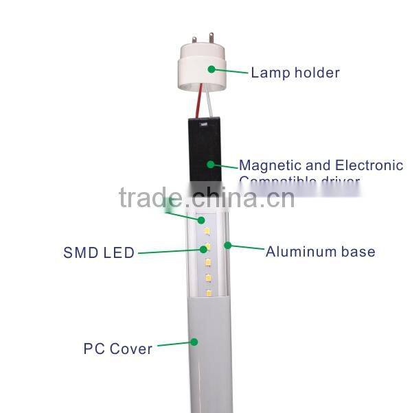 High lumen 3ft/900mm TUV led tube 15w, comercial office led tube8