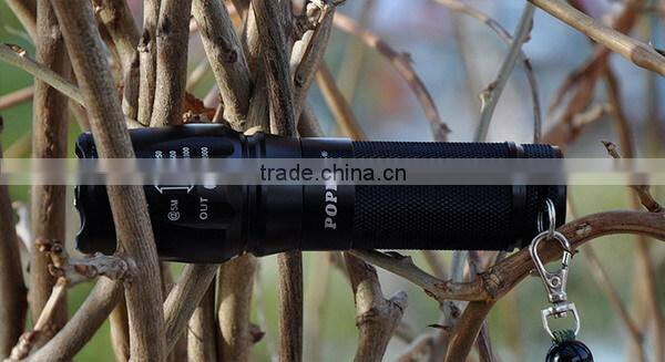Hot Sale Super Bright 400Lm Rechargeable Zoom Aluminium torch lighter