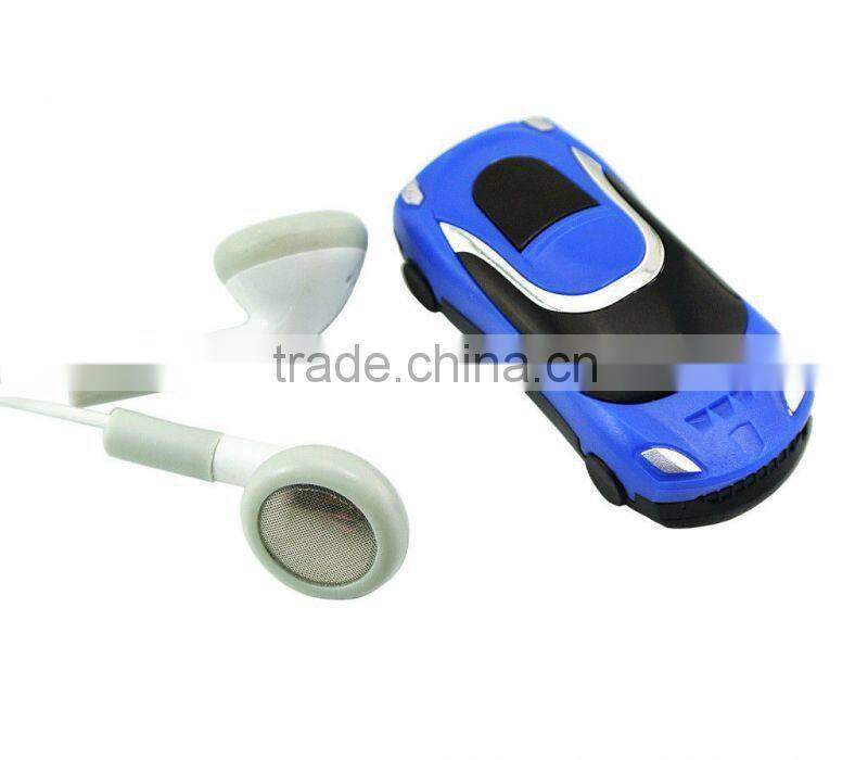 Wholesale mini car shaped mp3 player with micro sd/tf card slot