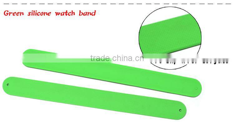 Heart transfer printing Cartoon silicone children slap arm band for watches