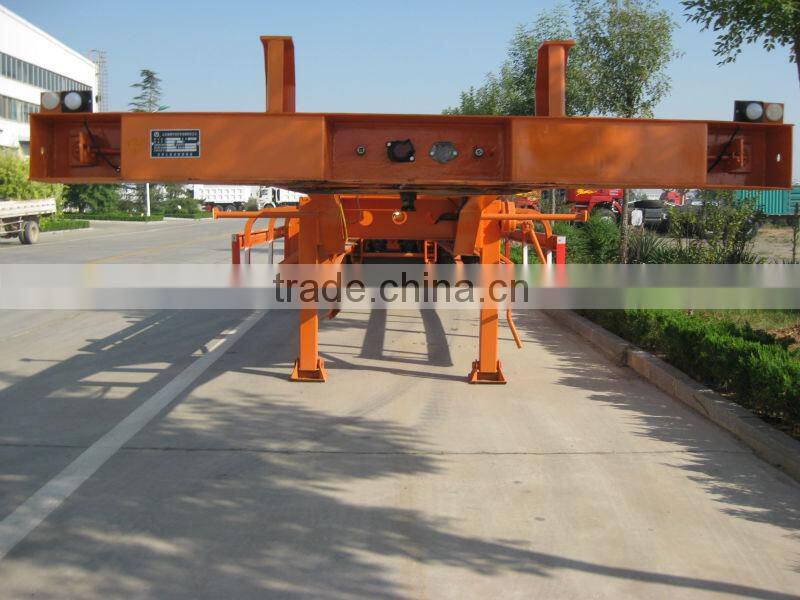 Container and heavy equipment transportation Tri-axle Flatbed Semi-trailer for sale 42 ton